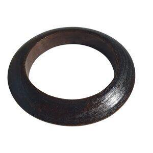 Large Wooden Brown Bangle Bracelet Jewelry Rustic Round Polished Handcrafted